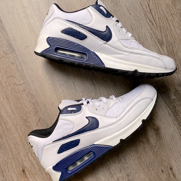 Nike Other - 🌟LIMITED Nike Air Max 90 White, Navy Blue & Black